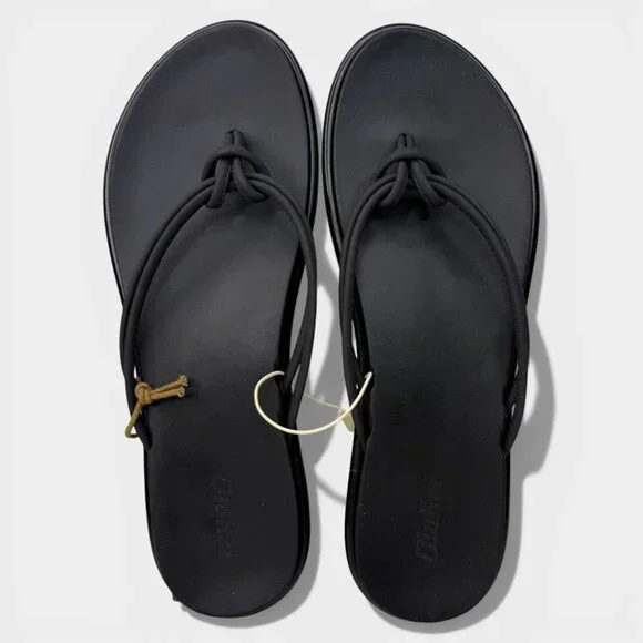 OluKai 'Aka Women's Flip-Flop Sandals Black Sz 11B Comfort Beach Shoes 20509-404 - Picture 2 of 8